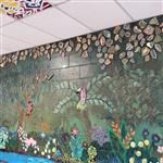 restored rainforest mural